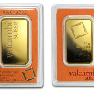 50 Gram Valcambi Gold Bar For Sale