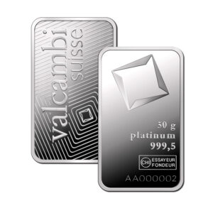 50 Gram Valcambi Platinum Bar For Sale