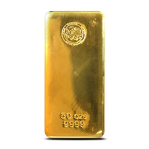 50 oz Perth Mint Cast Gold Bar For Sal