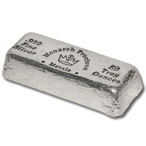 1 oz .999 Fine Silver Bar - Monarch Poured - Monarch Precious Metals