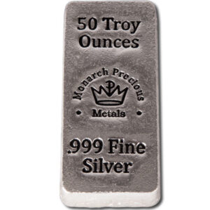 50 oz Monarch Hand Poured Stacker Silver Bar (New)