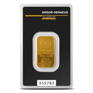 Buy 1 Gram Argor Heraeus Gold Bar (New w/ Assay)