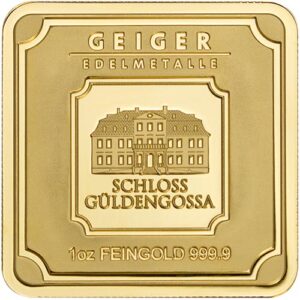 Buy 1 oz Geiger Square Gold Bar (New w/ Assay)