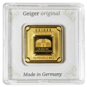 Buy 10 Gram Geiger Square Gold Bar (New w/ Assay)