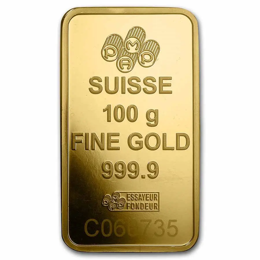 Buy 100 Gram PAMP Suisse Fortuna Gold Bar