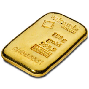 Buy 100 Gram Valcambi Cast Gold Bar (New w/ Assay)