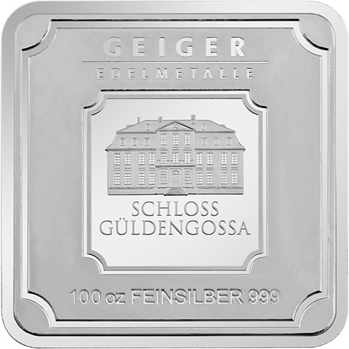 Buy 100 oz Geiger Square Silver Bar