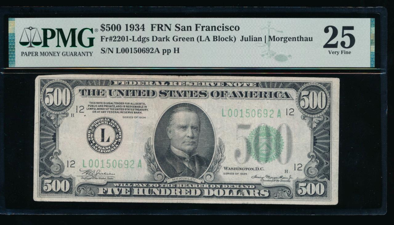 Buy 1934 $500 Federal Reserve Not