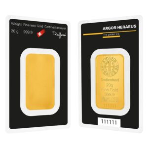 Buy 20 Gram Argor Heraeus Gold Bar