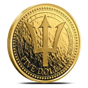 Buy 2018 1 oz Barbados Trident Gold Coin (BU)