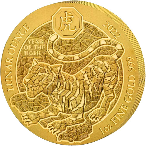 Buy 2022 1 oz Rwandan Tiger Gold Coin