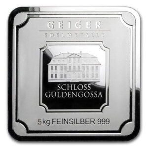 Buy 5000 Gram Geiger Square Silver Bar (New)
