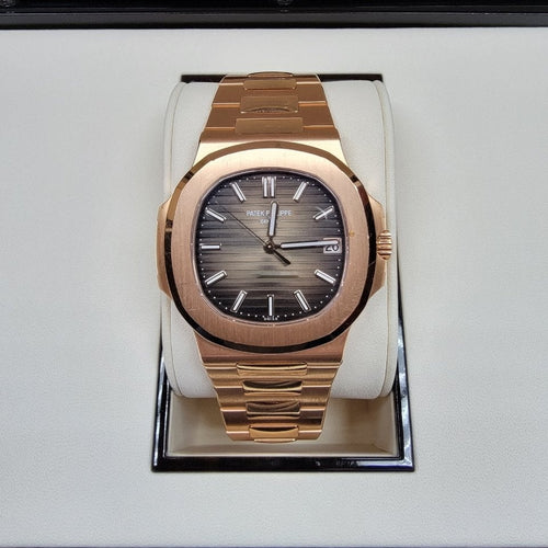 Patek Philippe Nautilus Tiffany & Co. Rose Gold Brown Dial 40mm Luxury  Watch