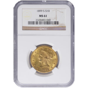 Buy Pre-33 $10 Liberty Gold Eagle Coin (MS61, PCGS or NGC)