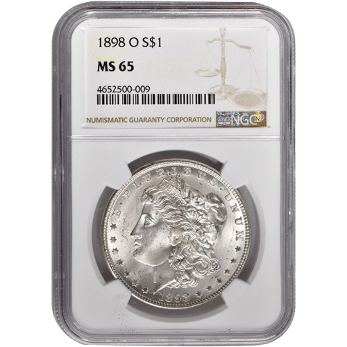 Morgan Silver Dollar 5-Coin Set NGC MS65 (2)