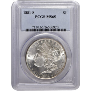 Morgan Silver Dollar 5-Coin Set PCGS MS65 (1878-1904)