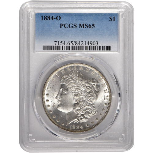 Morgan Silver Dollar 5-Coin Set PCGS MS65 (1878-1904) (4)