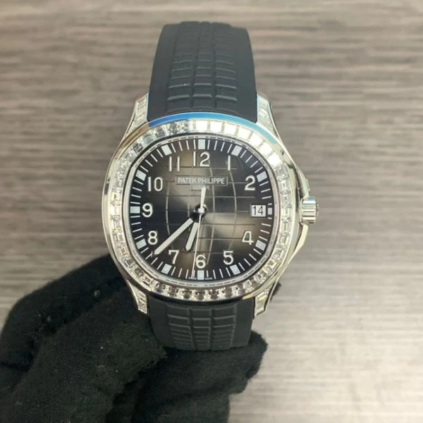 Aquanaut, Reference 5167/300G-010, A white gold and baguette diamond-set  wristwatch with date, Circa 2020, Important Watches: Part I, 2023