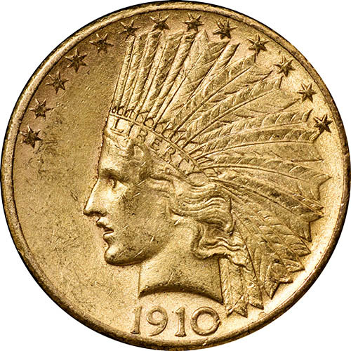 Pre-33 $10 Indian Gold Eagle 7-Coin Rare Date Set (1908-1916, XF+) (2)