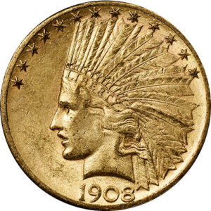 Pre-33 $10 Indian Gold Eagle 8-Coin Rare Date Set (1908-1916, XF+)
