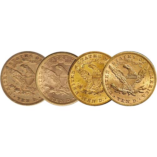 Pre-33 $10 Liberty Gold Eagle 4-Coin Set (2)