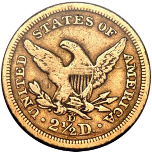 Pre-33 $2.50 Liberty Gold Quarter Eagle Coin (VF) (2)