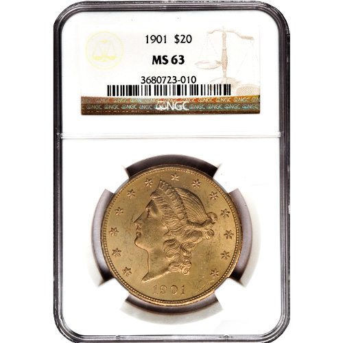 Pre-33 $20 Liberty Gold Double Eagle Coin MS63 (PCGS or NGC) (2)