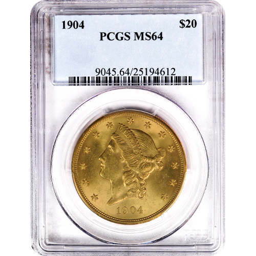 Pre-33 $20 Liberty Gold Double Eagle Coin MS64 (PCGS or NGC) (2)