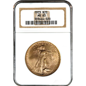Pre-33 $20 Saint Gaudens Gold Double Eagle Coin MS63 (PCGS or NGC)