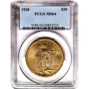 Pre-33 $20 Saint Gaudens Gold Double Eagle Coin MS64 (PCGS or NGC)