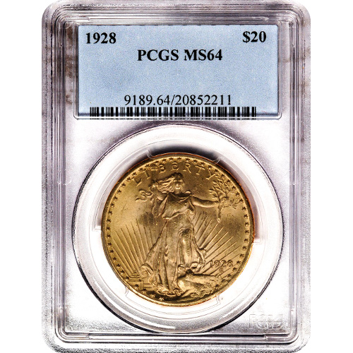 Pre-33 $20 Saint Gaudens Gold Double Eagle Coin MS64 (PCGS or NGC) (2)