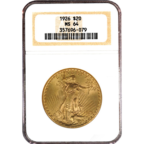 Pre-33 $20 Saint Gaudens Gold Double Eagle Coin MS64 (PCGS or NGC) (3)