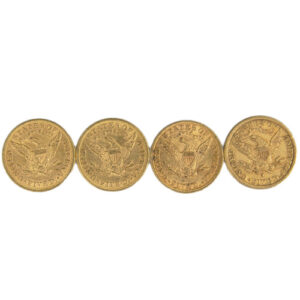 Pre-33 $5 Liberty Gold Half Eagle 4-Coin Set (Random Year XF+)