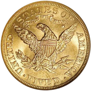 Pre-33 $5 Liberty Gold Half Eagle Coin (Cleaned)