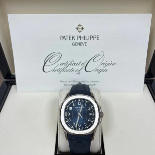 Patek Philippe  Aquanaut Blue Dial & Strap White Gold 5168G-001