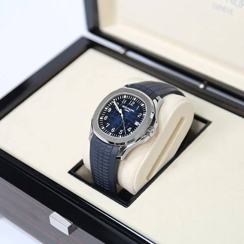 Patek Philippe 5168G-001 Aquanaut 42mm White Gold Blue Dial Box and Papers