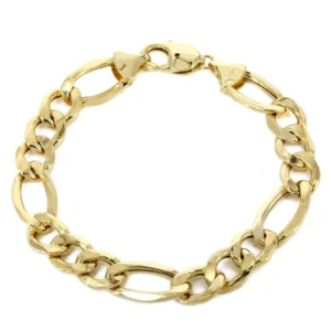 10K Gold Bracelet Solid Figaro
