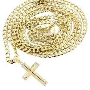 10K Gold Cross Necklace For Men | 3.55 Grams