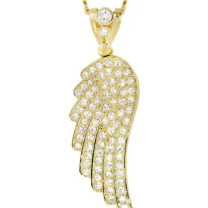 10K Yellow Gold Angel Wing Necklace | Appx. 18.4 Grams