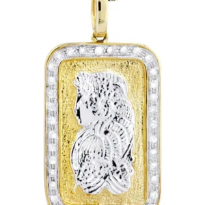 10K Yellow Gold Bar Diamond Necklace | 0.59 Carats