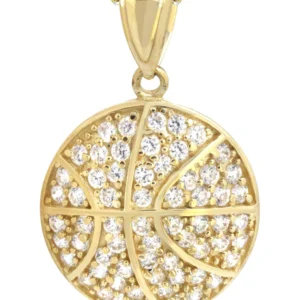 10K Yellow Gold Basketball Necklace | Appx. 16.2 Grams