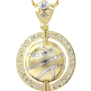 10K Yellow Gold Basketball Necklace | Appx. 21.3 Grams