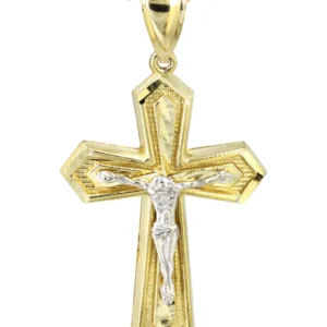 10K Yellow Gold Cross / Crucifix Necklace | Appx. 15.3 Grams