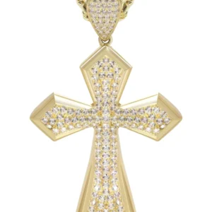 10K Yellow Gold Cross Necklace | Appx. 14.9 Grams