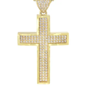 10K Yellow Gold Cross Necklace | Appx. 14.7 Grams