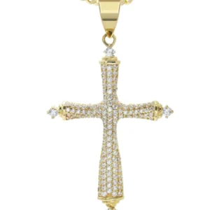 10K Yellow Gold Cross Necklace | Appx. 16.1 Grams