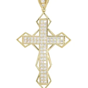 Buy 10K Yellow Gold Cross Necklace Online | Appx. 21.2 Grams