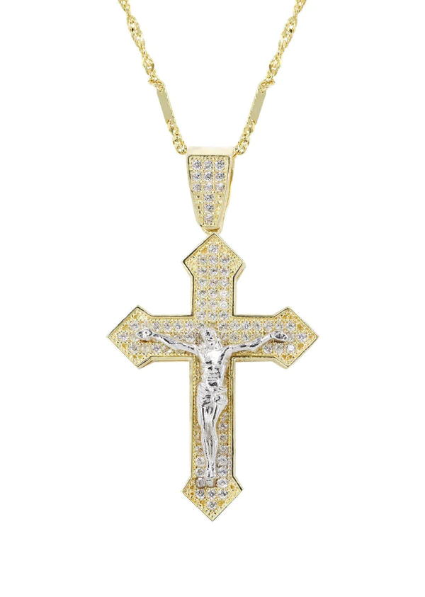 10K-Yellow-Gold-Fancy-Link-Gold-Cross-Crucifix-Necklace-2.webp