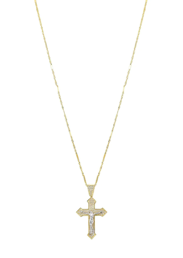 10K-Yellow-Gold-Fancy-Link-Gold-Cross-Crucifix-Necklace-5.webp