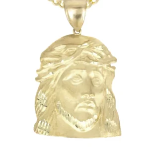 10K Yellow Gold Jesus Piece Necklace | Appx. 17.1 Grams